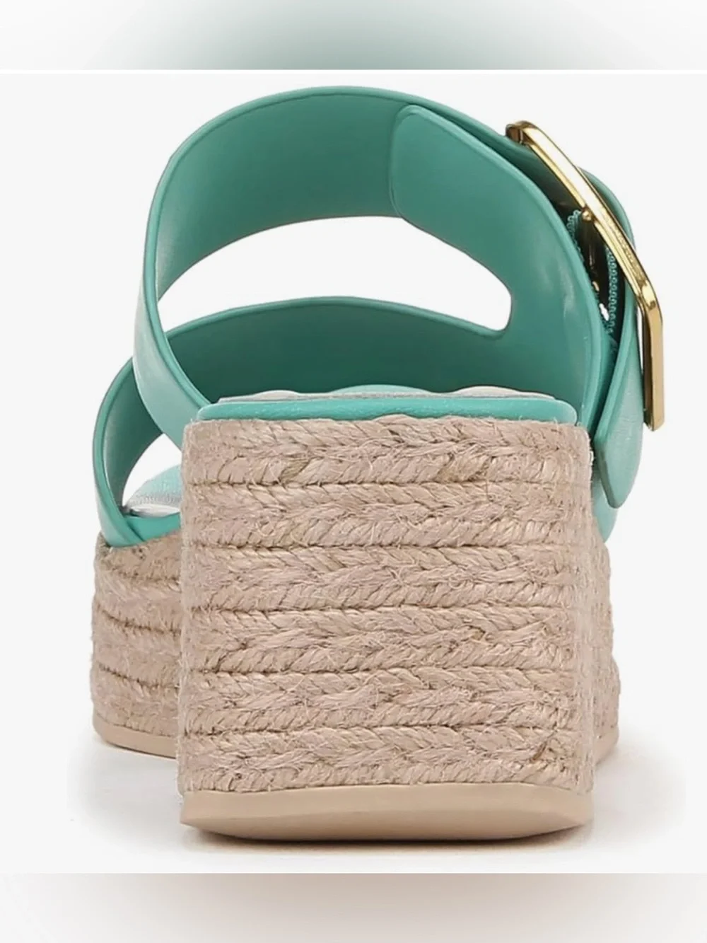 Franco Sarto Taziana Leather Slide Women's  Teal  Blue  Size 10M 26cm
